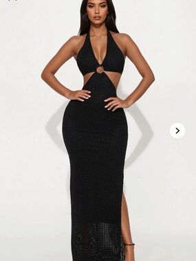 Fashion Nova | Dresses | Sexy Black Plunge Maxi Dress | Poshmark